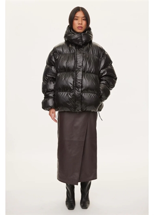 Active hood jakke Black Pearl Oval Square 